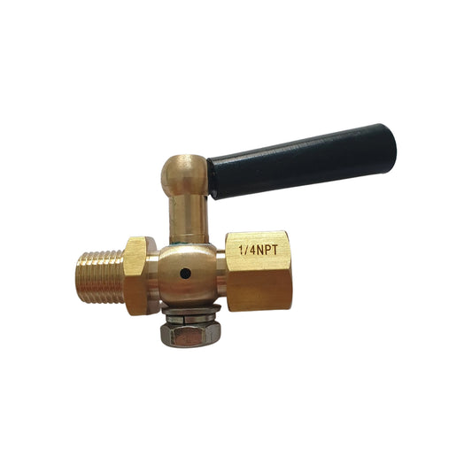 Angstrom brass gauge valve, male x female 1/4"