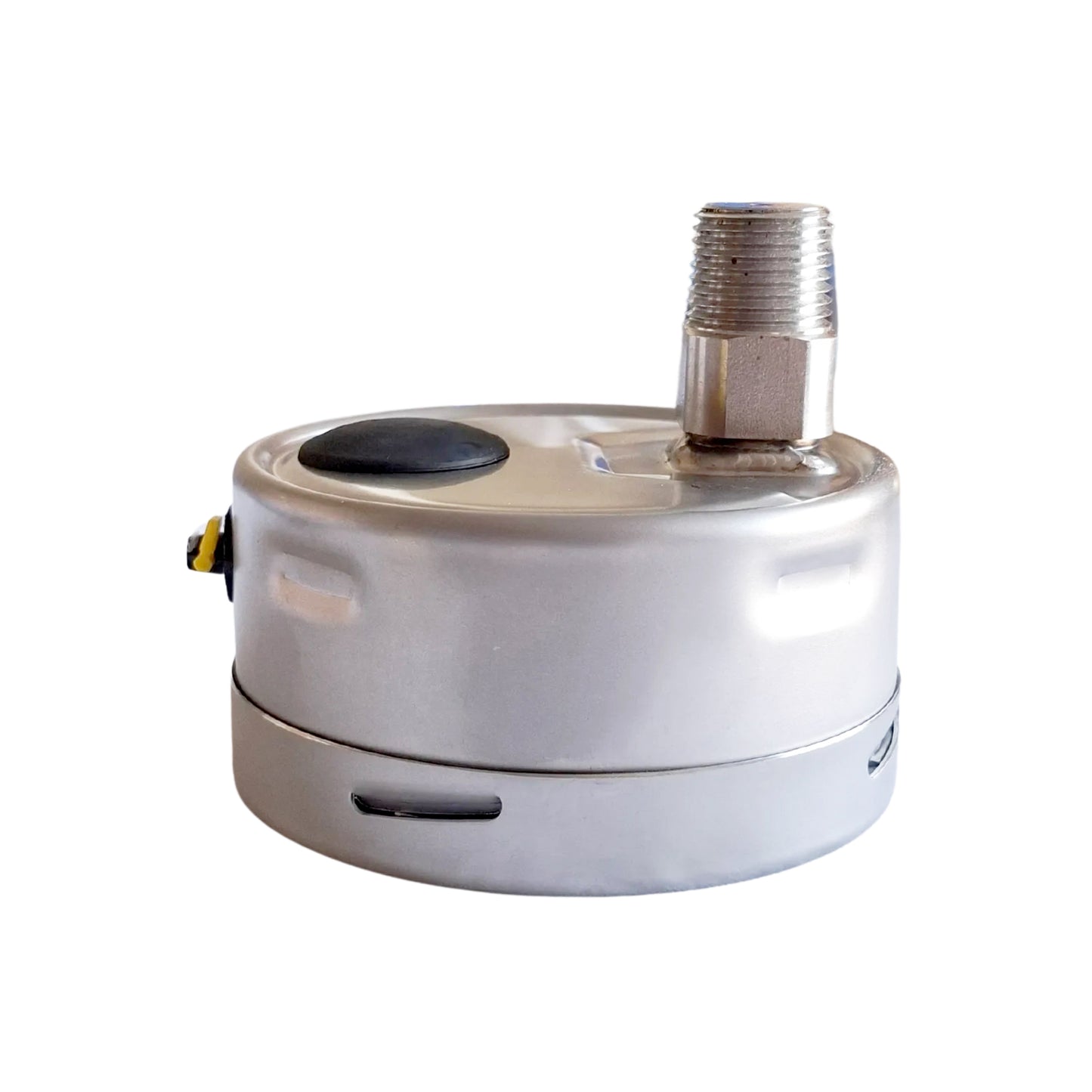 Angstrom pressure gauge full stainless steel, dial 100mm, lower back mount, side view