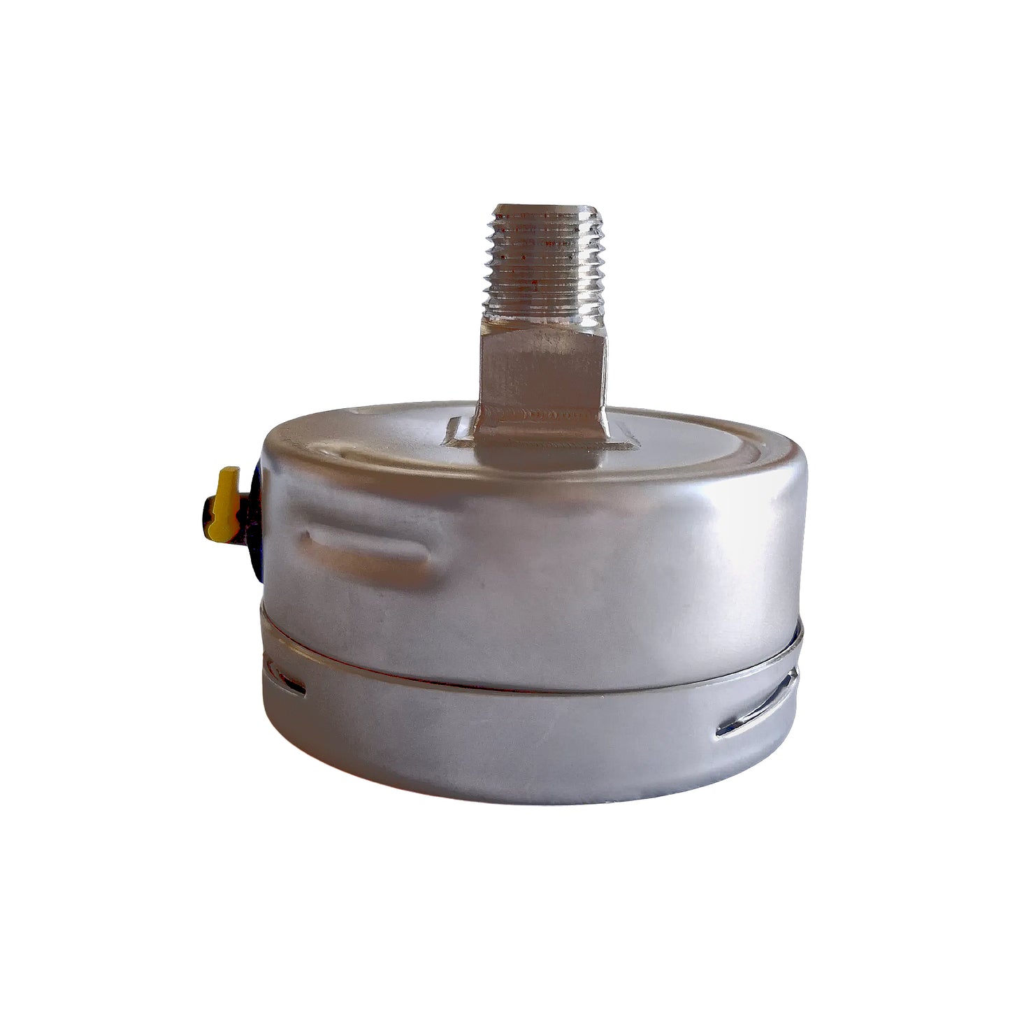 Angstrom pressure gauge full stainless steel, dial 63mm, center back mount, side view