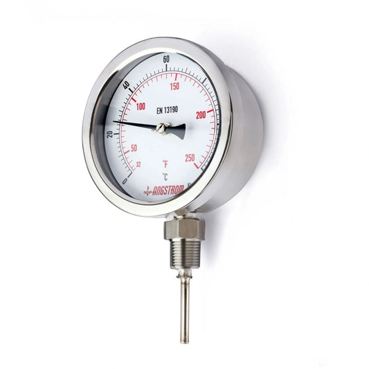 Bimetal Thermometer Dial 4" white background 