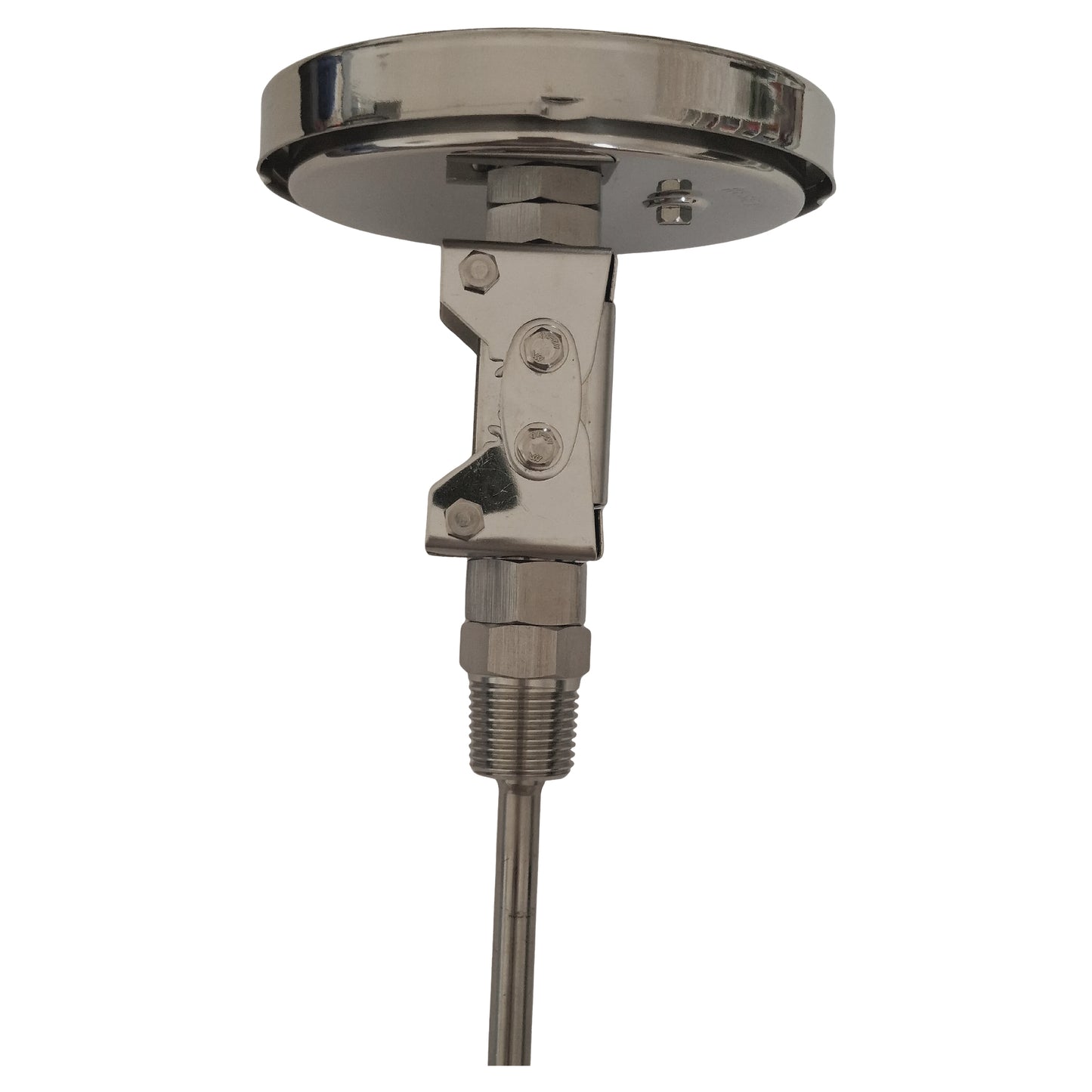 Angstrom bimetal thermometer, dial 100mm, Adjustable angle, side view