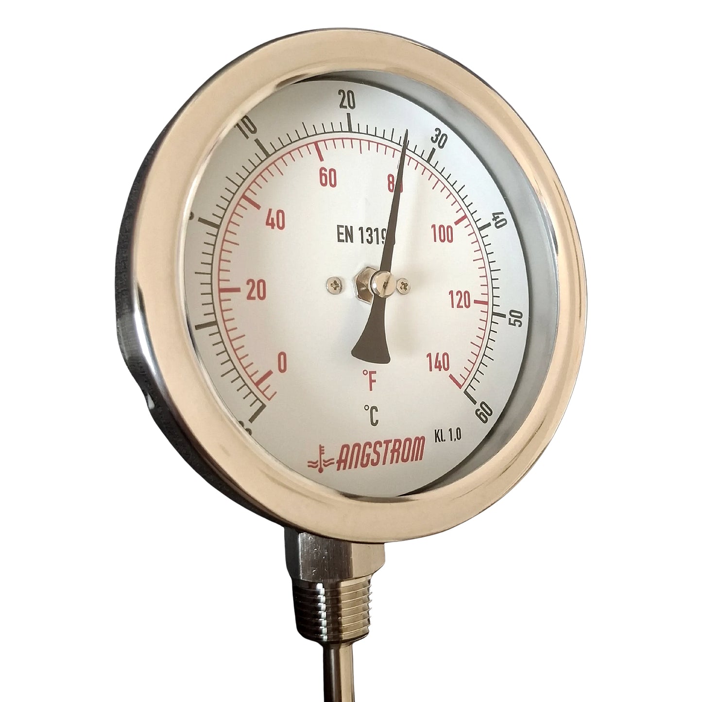 Angstrom bimetal thermometer, dial 100mm, lower mount, -20/+60C