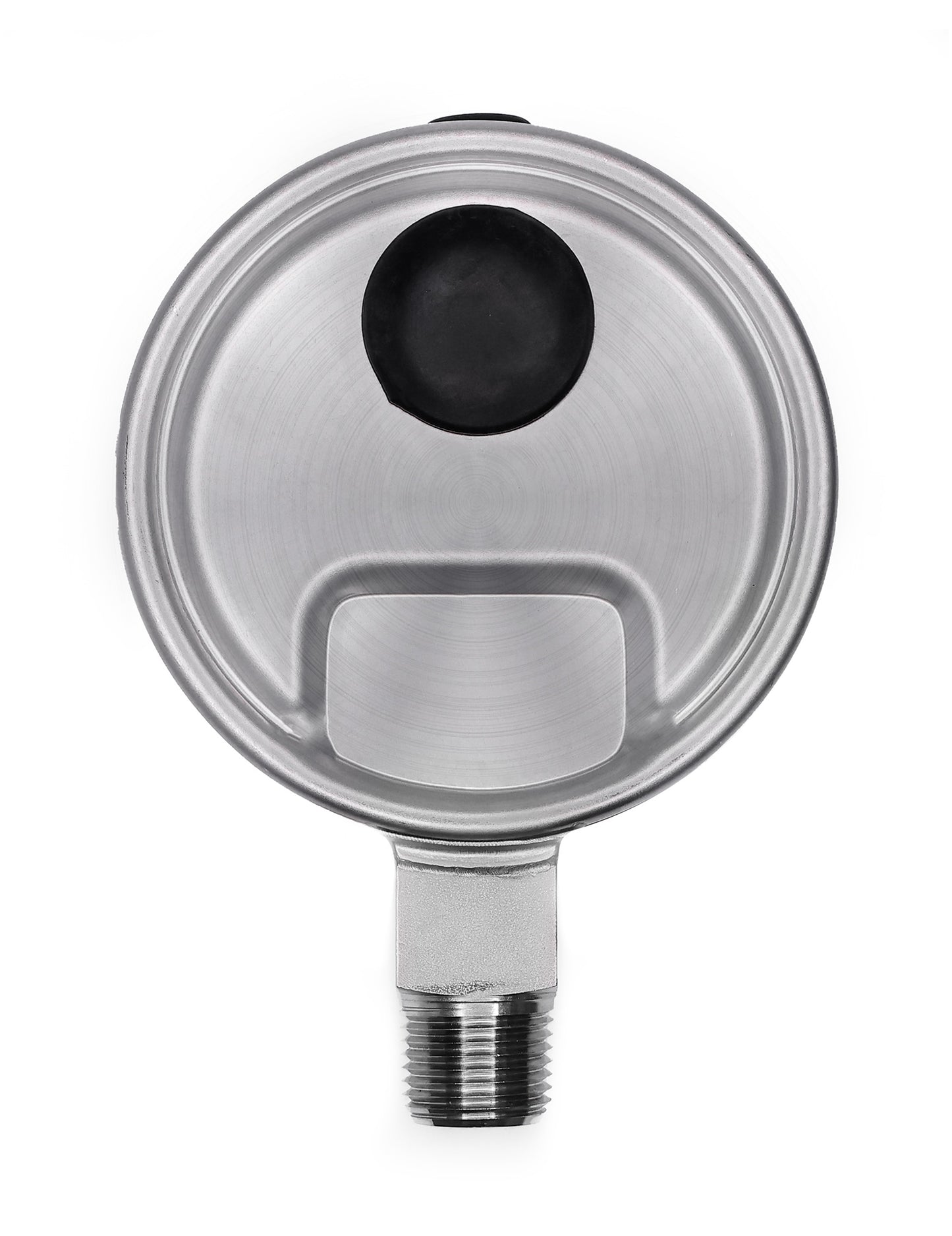 Angstrom pressure gauge full stainless steel, dial 100mm, lower mount,  back view
