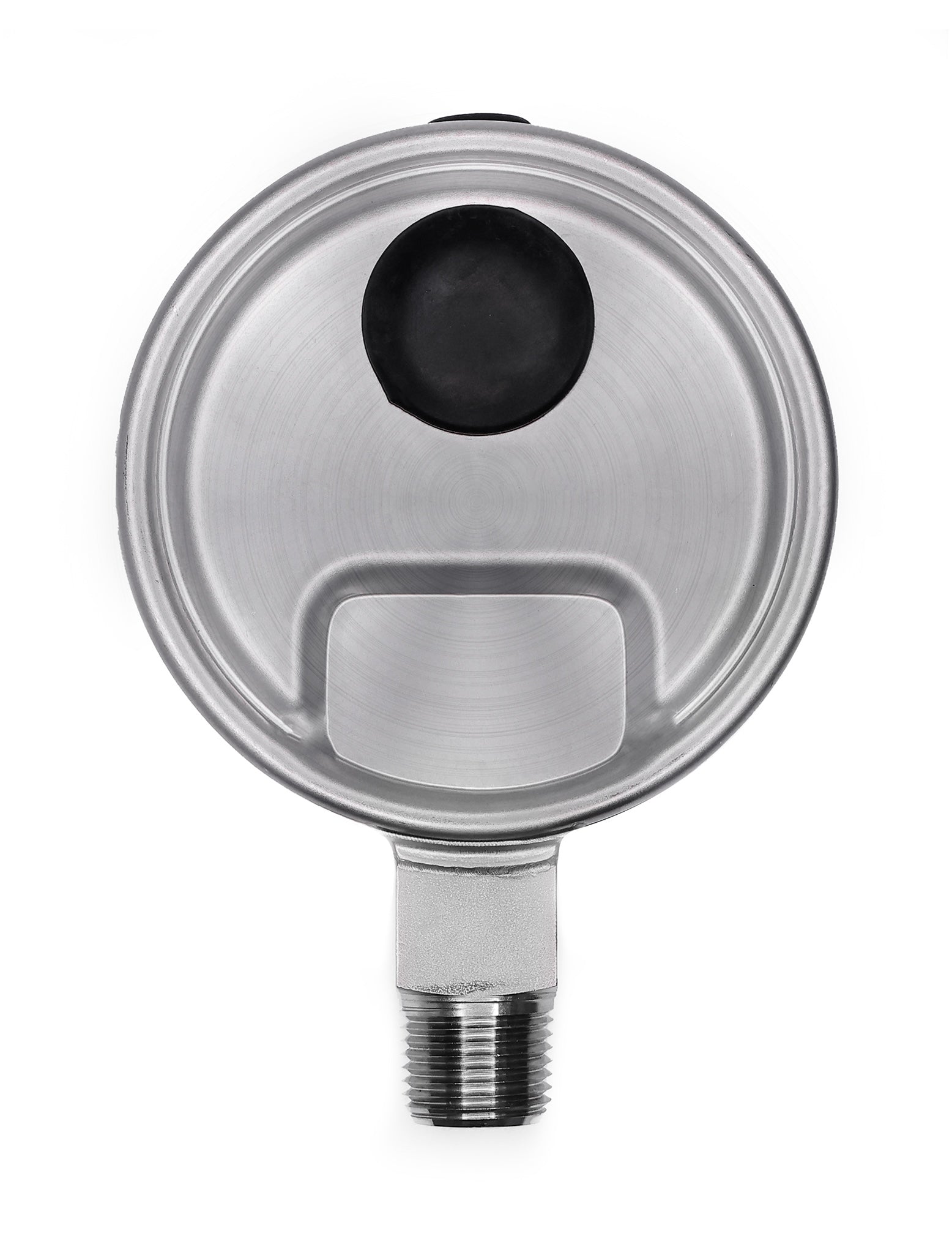 Angstrom pressure gauge full stainless steel, dial 100mm, lower mount,  back view