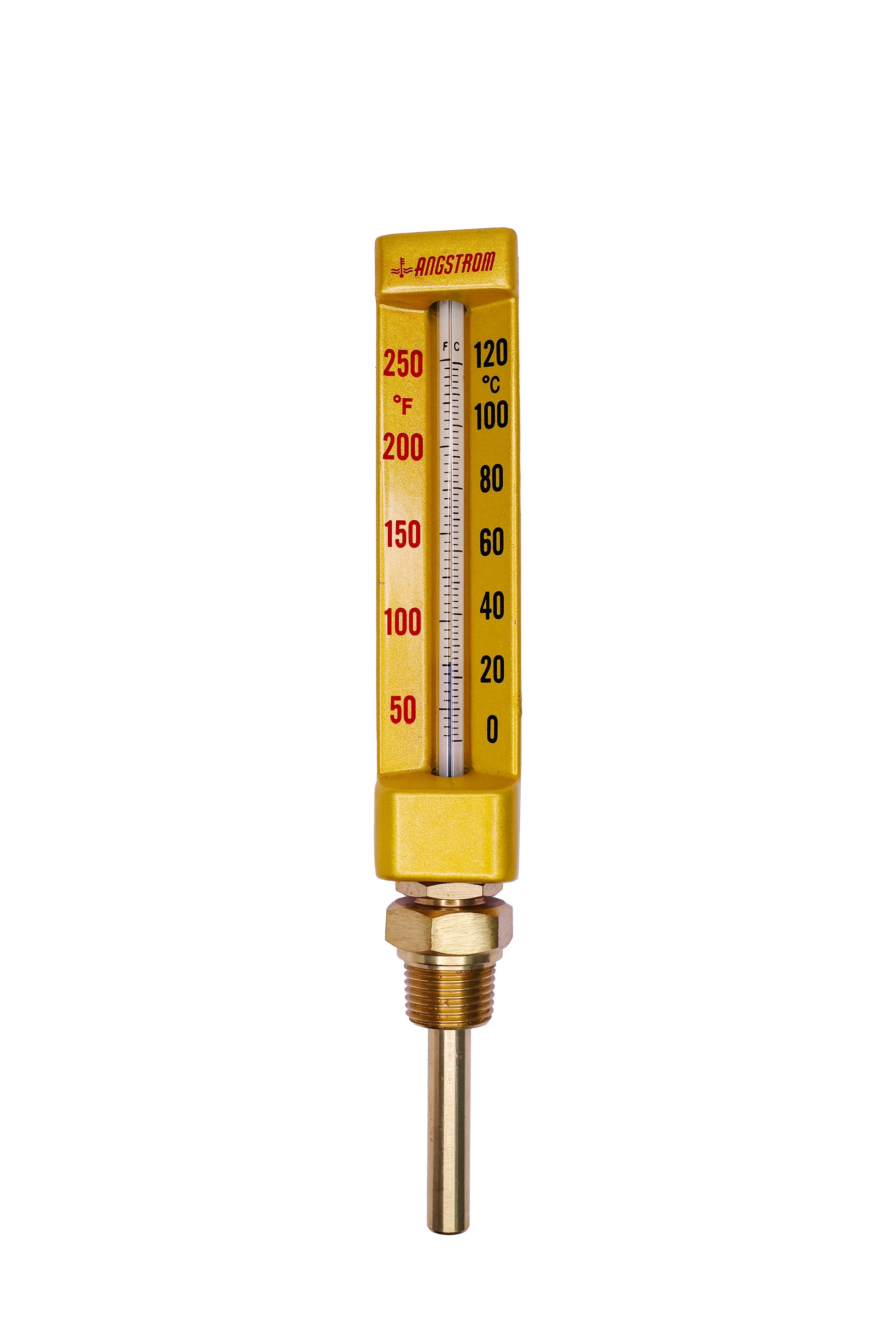 Angstrom v-shape thermometer, dial 150mm, lm, 120C