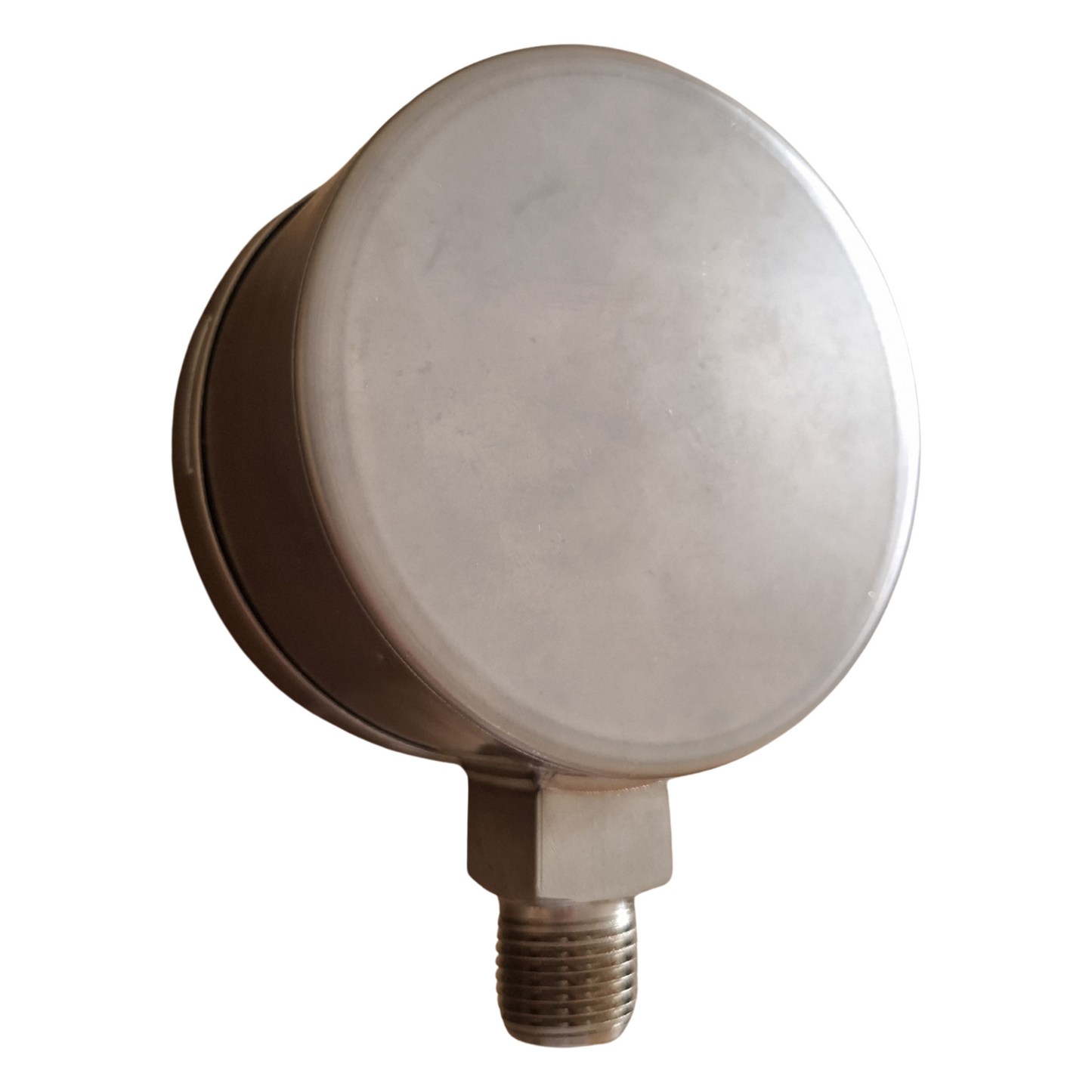 Wika pressure gauge back view dial 100mm on white background 